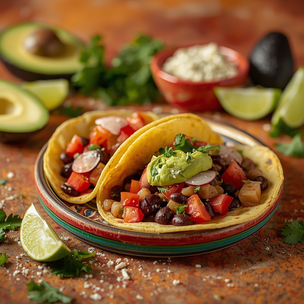 15-Minute Black Bean & Corn Tacos with Avocado Crema
