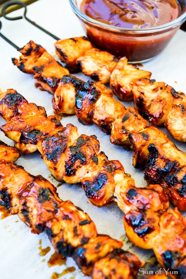 Kansas City Jazz-Style BBQ Chicken Skewers