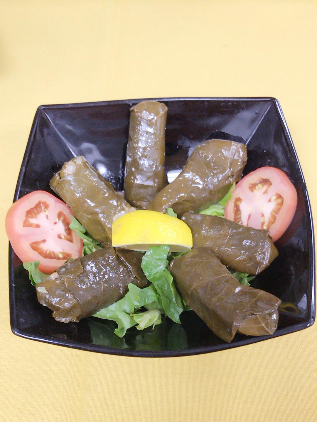 Mediterranean Stuffed Grape Leaves with Pine Nuts