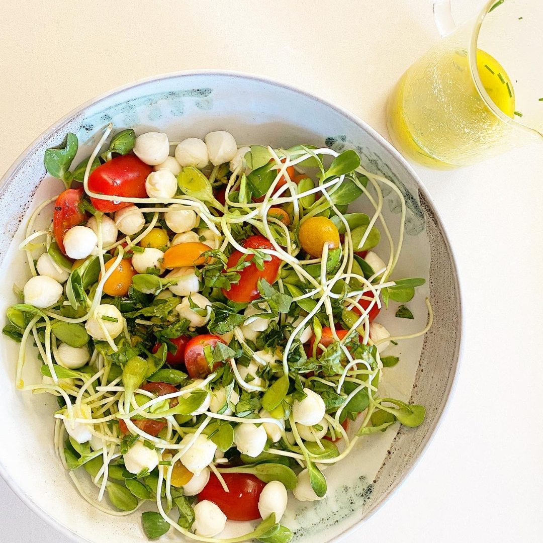 Sunflower Seed & Honey Garden Salad with Apple Vinaigrette