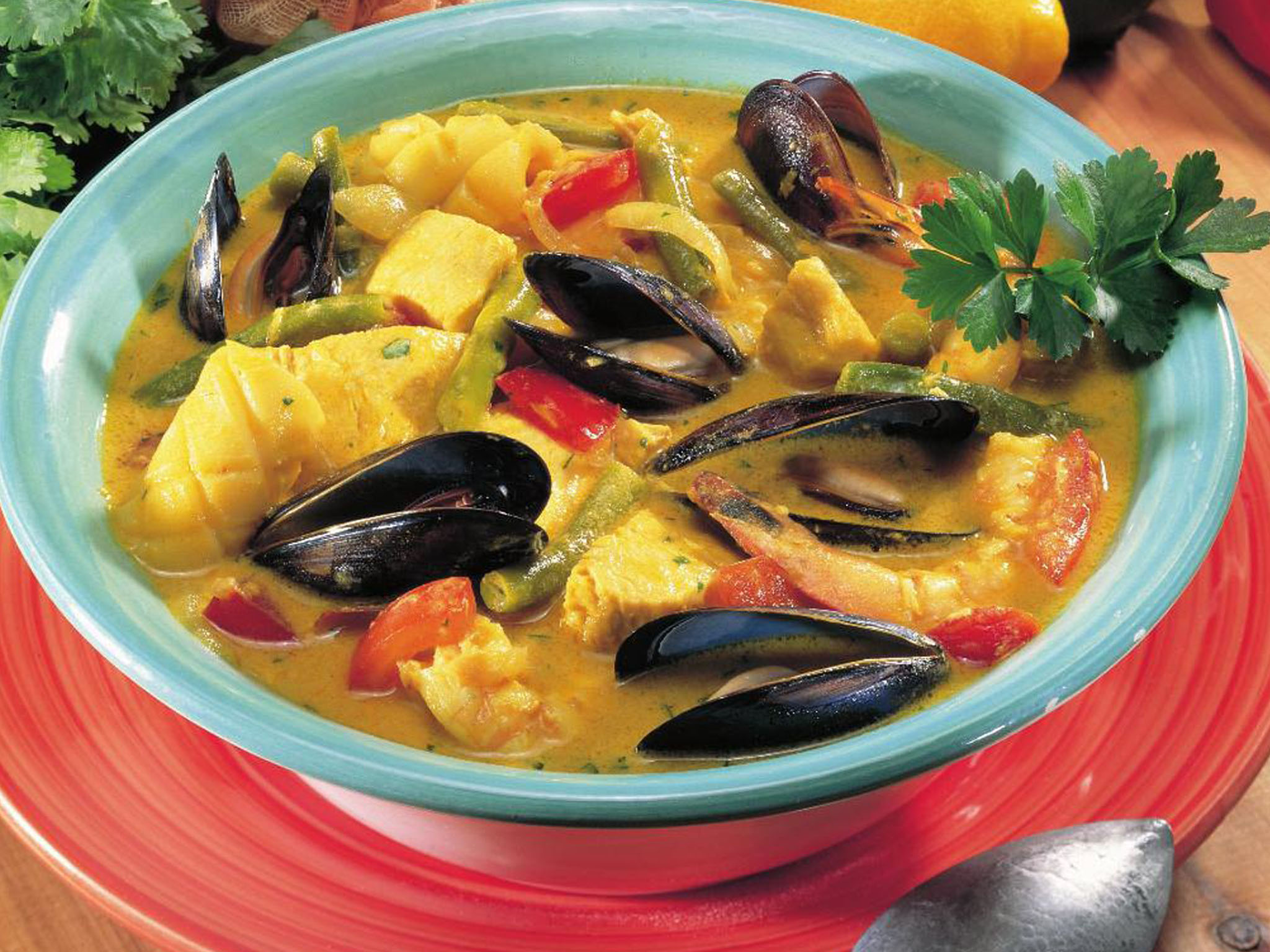 Map of the World: Coconut Curry Seafood Bowl