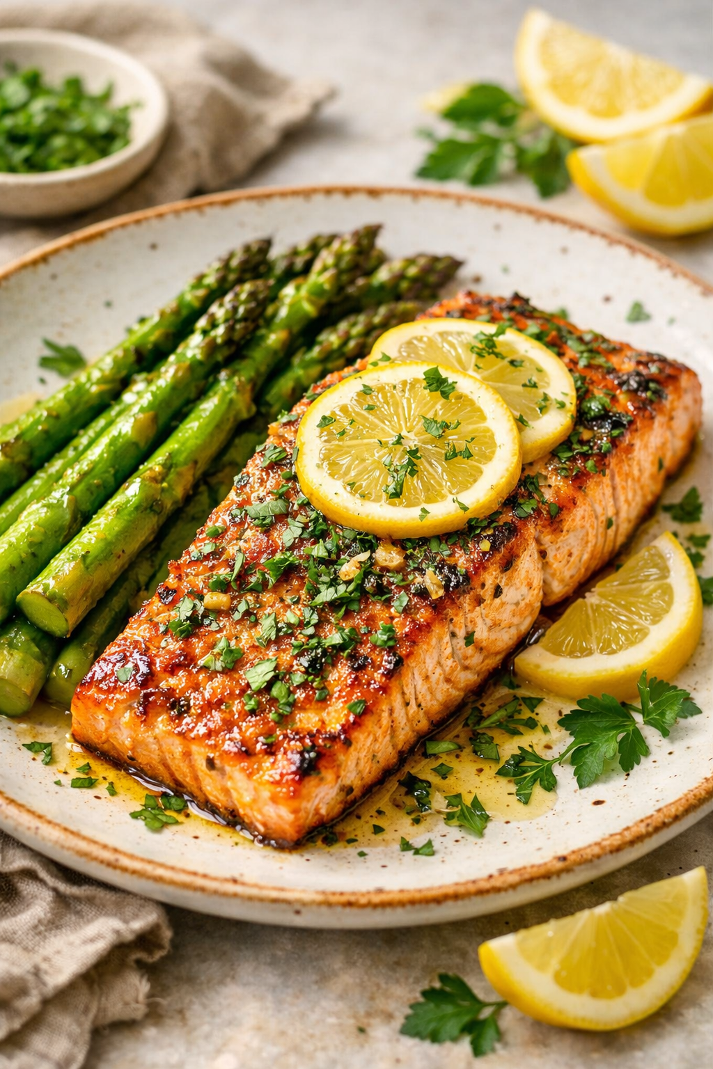 Best Herb-Roasted Salmon with Asparagus