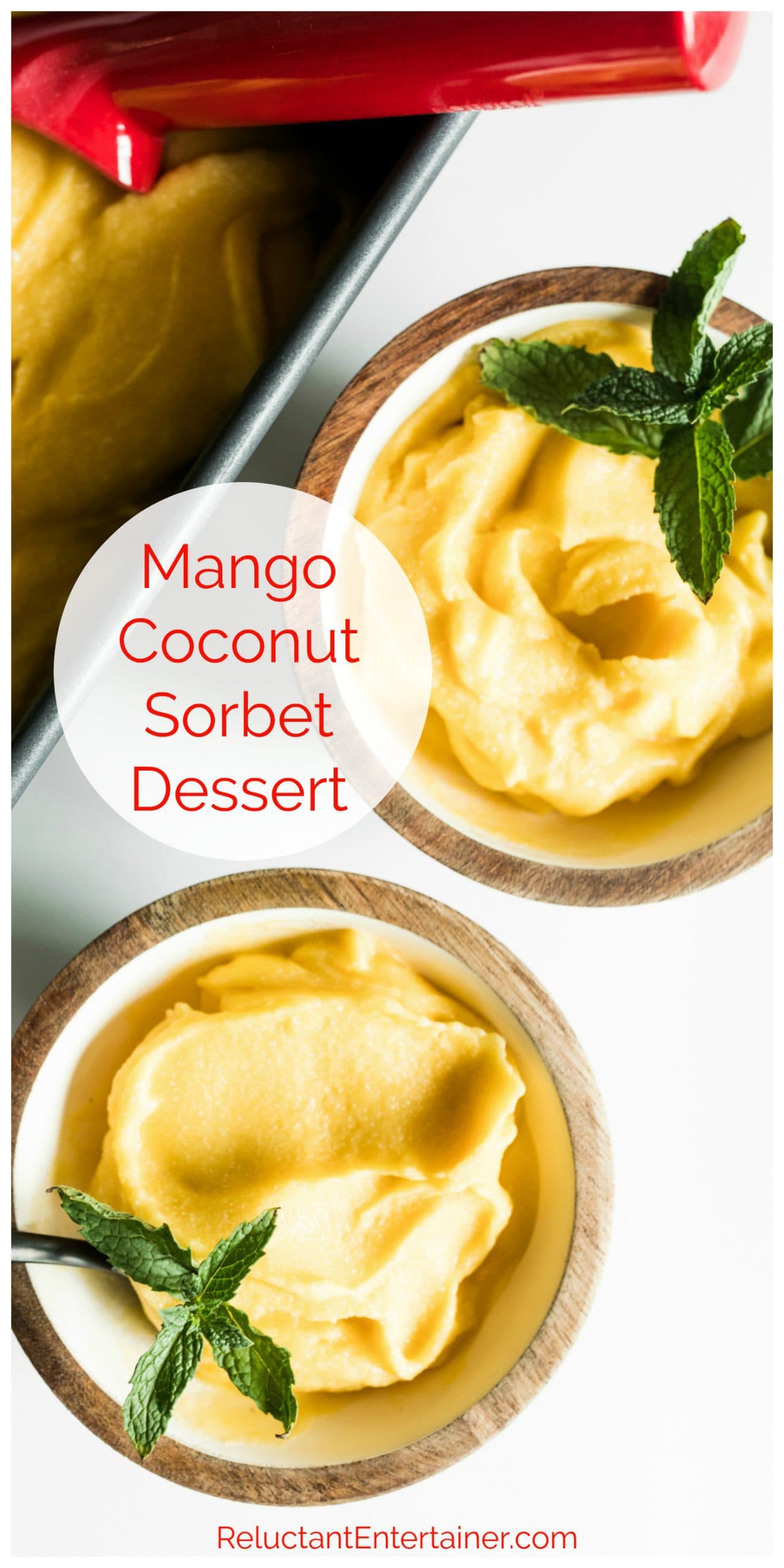 Sunshine Mango Coconut Sorbet