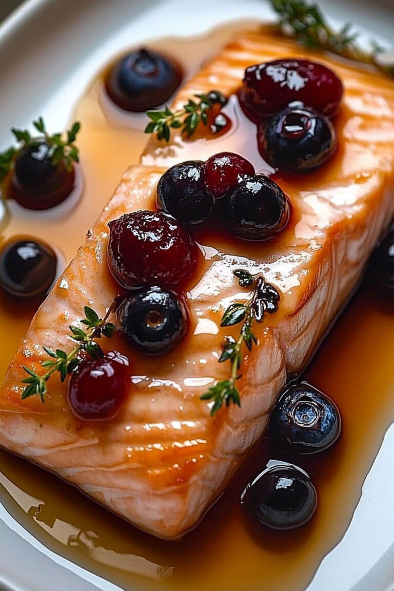 Sockeye Salmon with Wild Blueberry Glaze