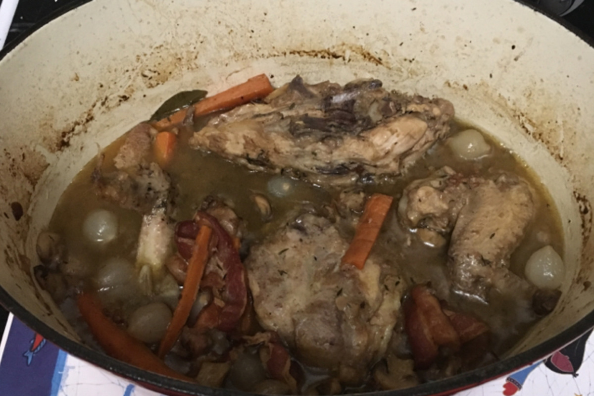 Coq au Vin with Red Wine-Braised Chicken and Mushrooms