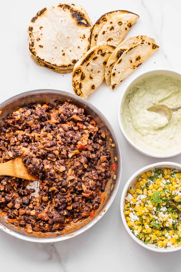 Hummus-Style Black Bean Tacos