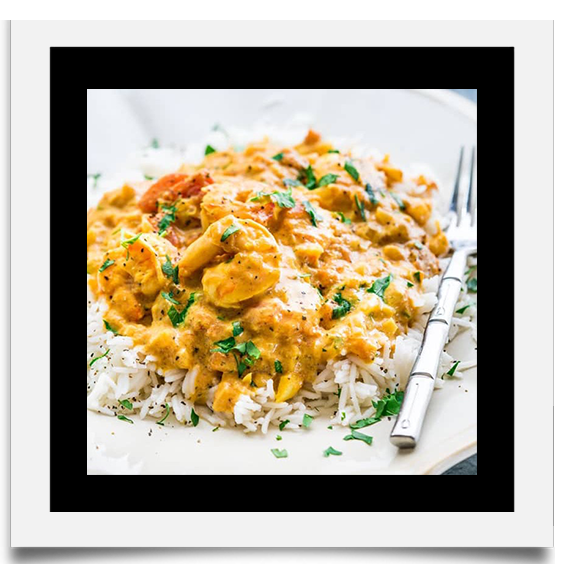 Census-Connected Coconut Curry with Shrimp