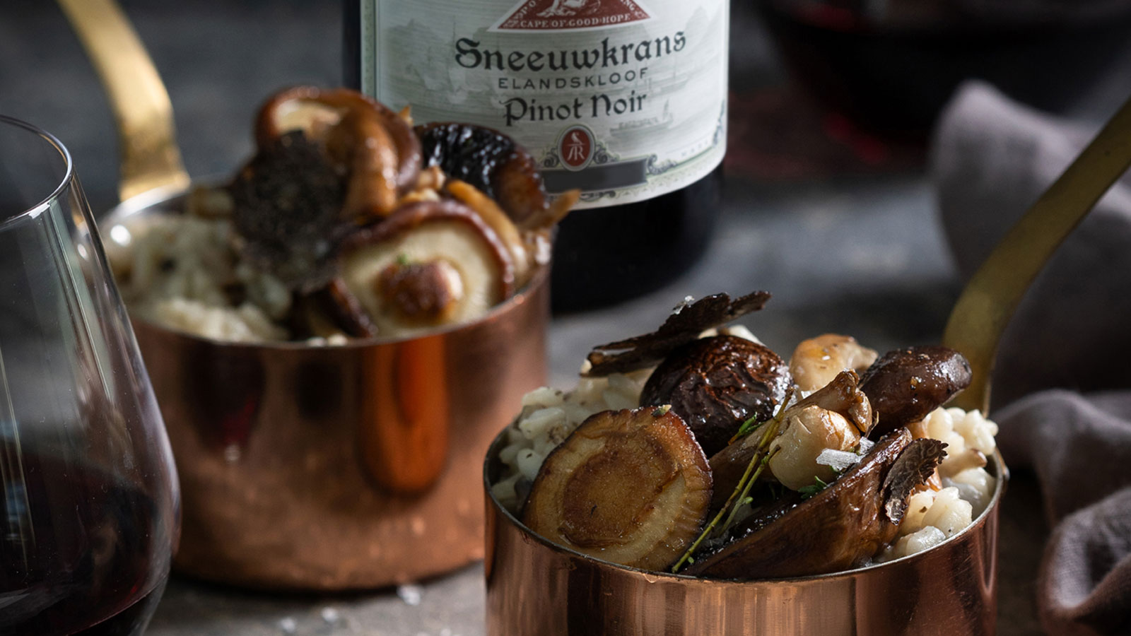 Truffle-Infused Mushroom Risotto with Parmesan Crisps