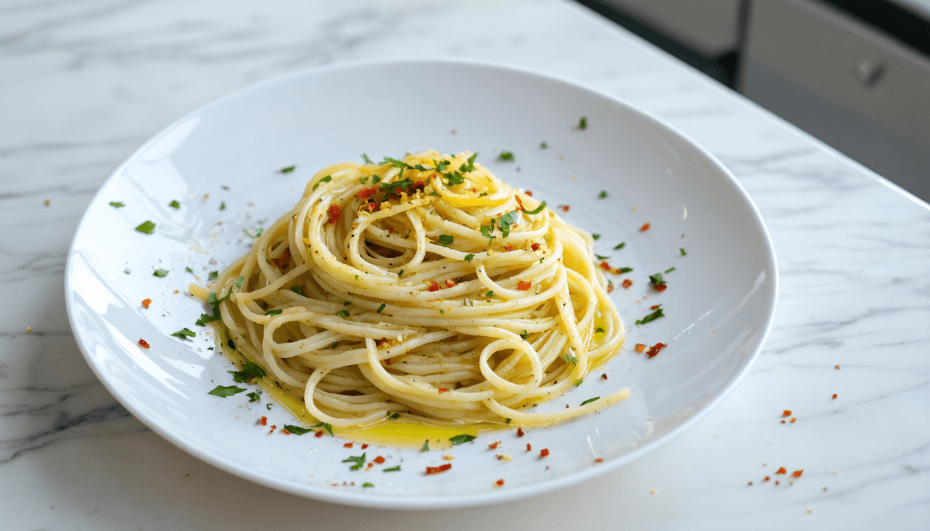 Perfected Aglio E Olio with Lemon Zest