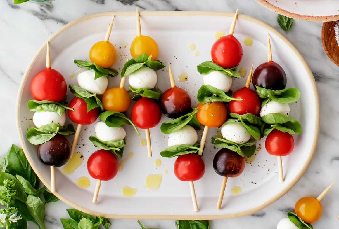 Twilight Caprese Skewers