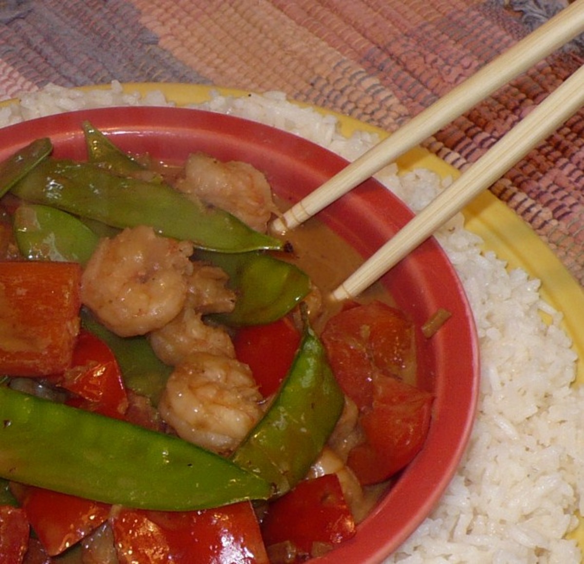 Spicy Shrimp Stir-Fry with Soy-Ginger Glaze