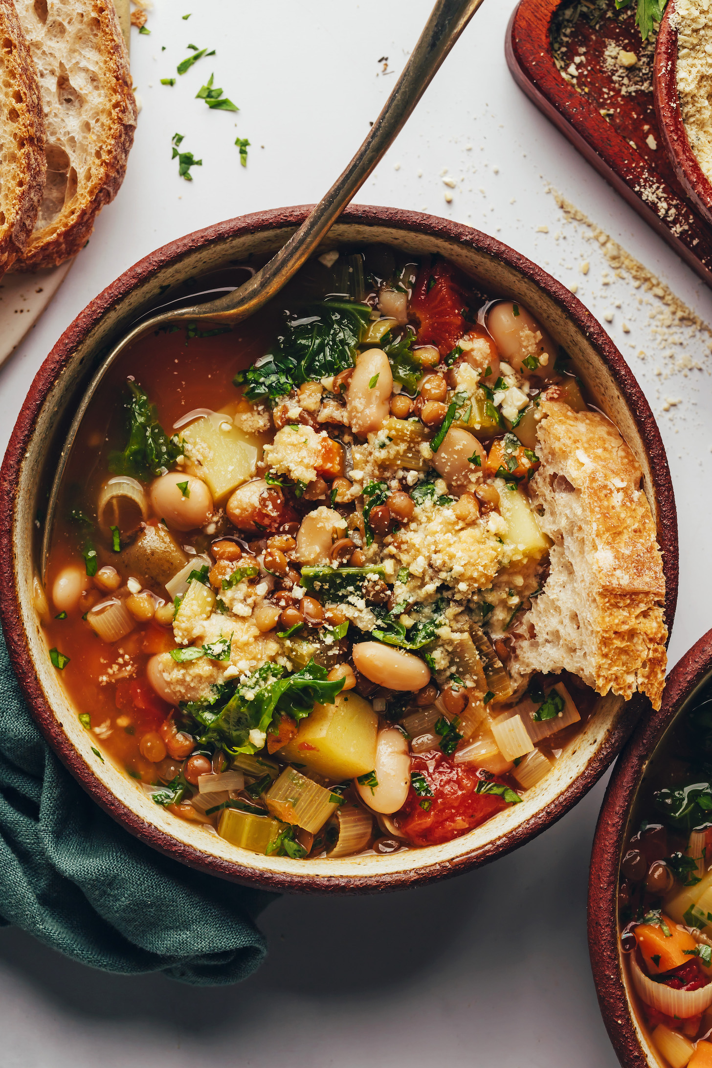 Penguin-Swim Vegetable Soup with Lemon Zest