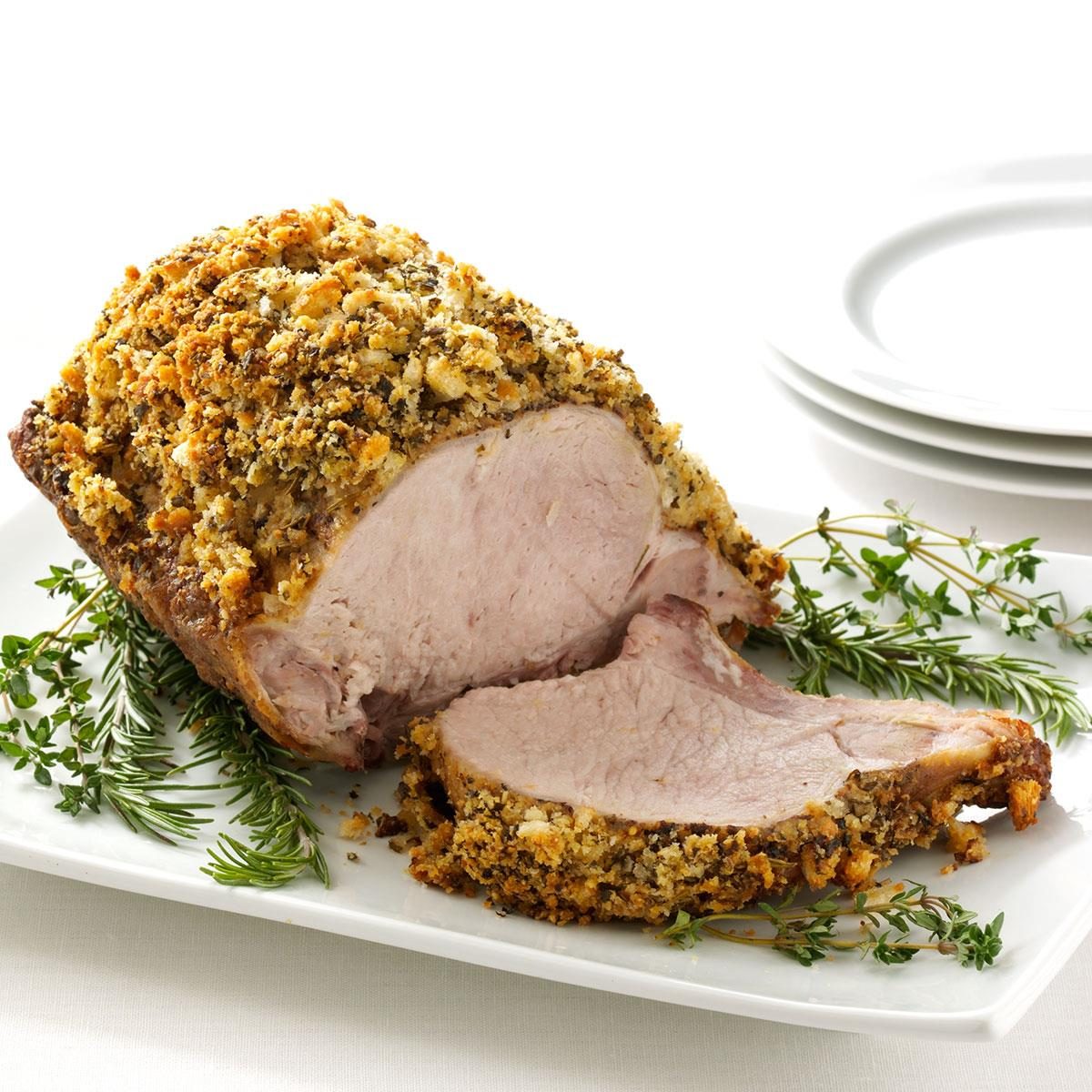 Herb-Crusted Pork Shoulder with Roasted Root Vegetables