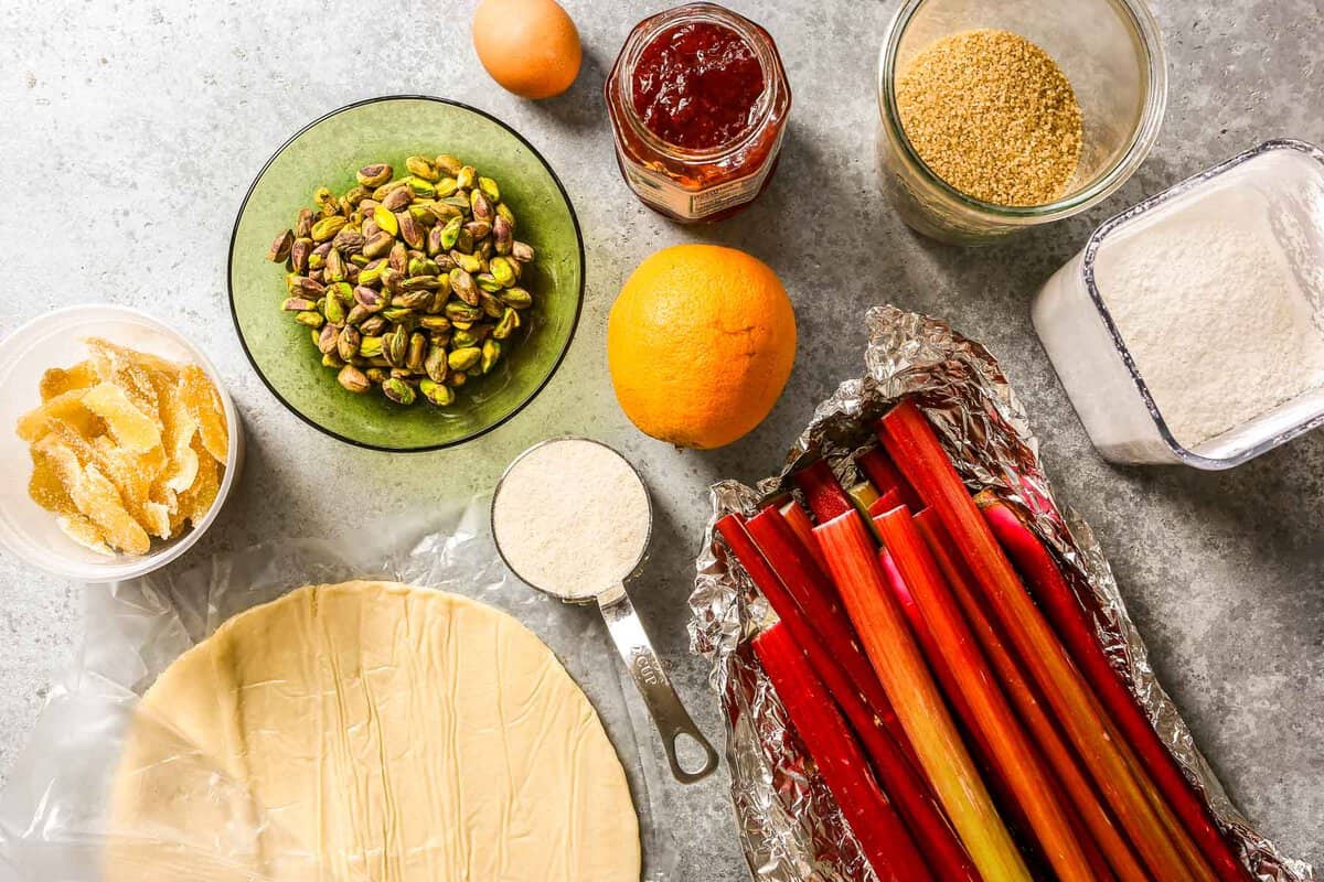 Perennial Rhubarb-Asparagus Galette