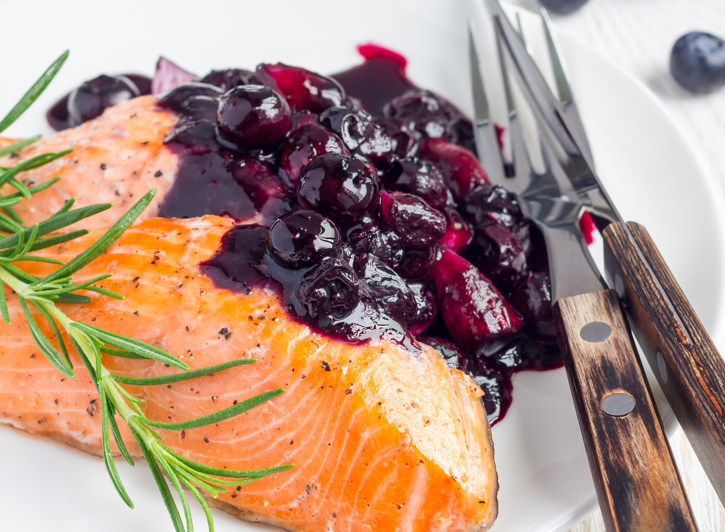 Alaskan-Style Salmon with Wild Blueberry Glaze