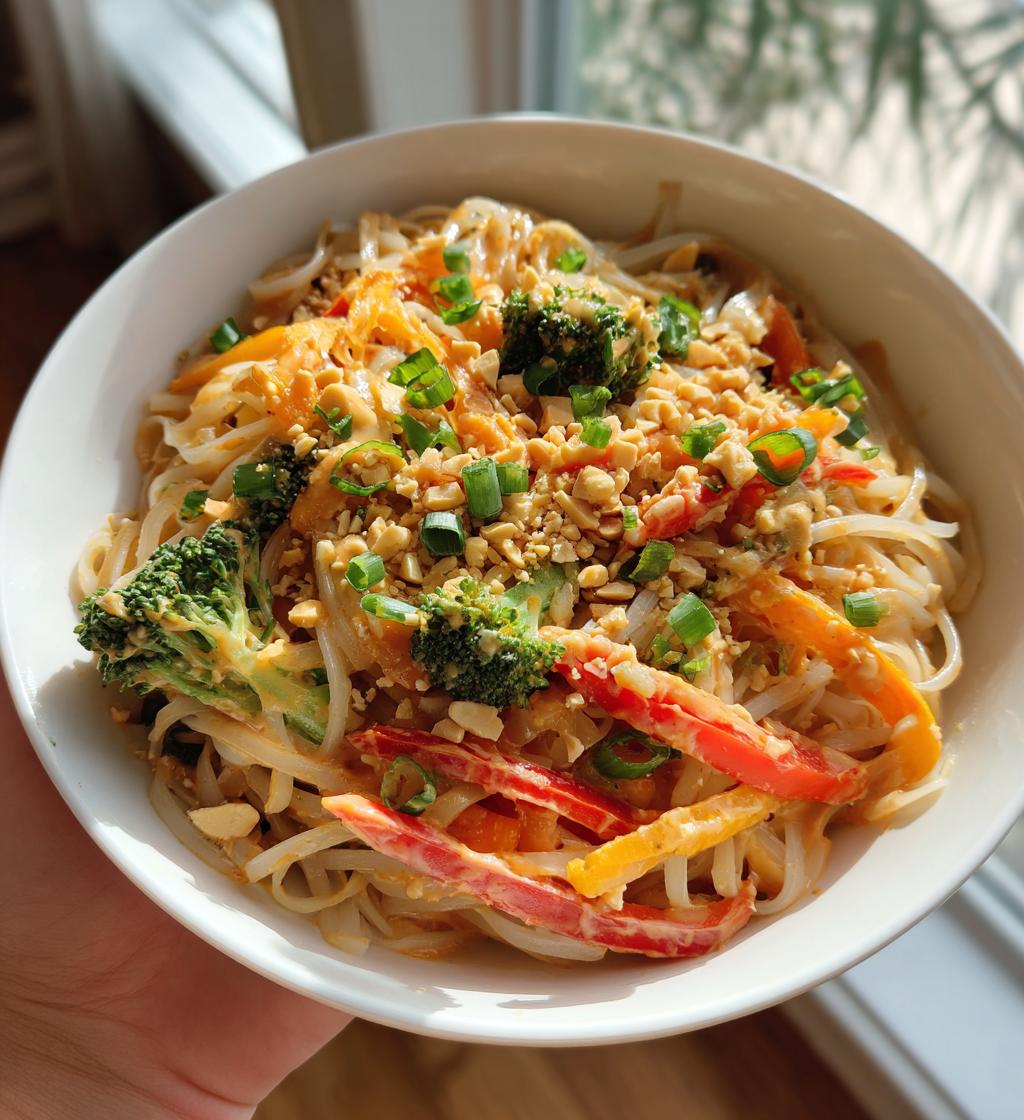 Savory Peanut Butter Noodle Stir-Fry with Crunchy Veggies