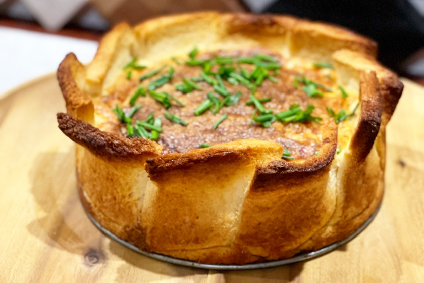 FOD Financiën Golden Onion Tart with Gruyère