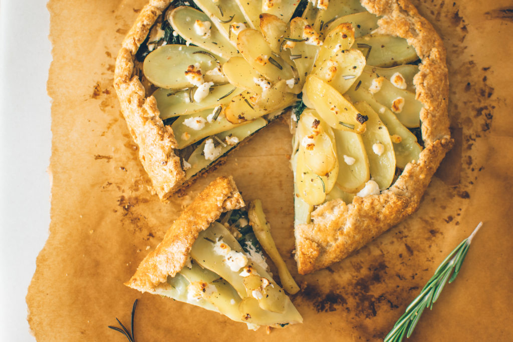 Lightweight Potato & Spinach Galette