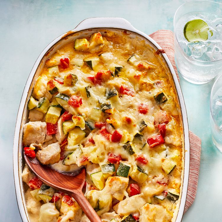 Herb-Crusted Chicken with Cherry Tomatoes and Zucchini