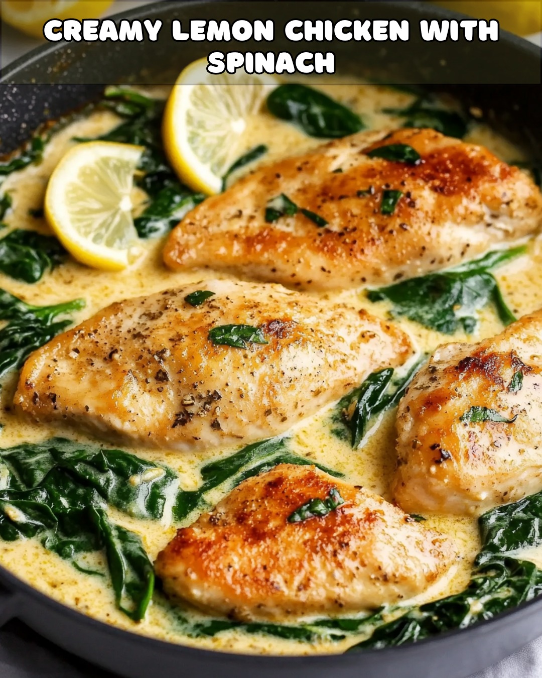 Garlic-Lemon Chicken with Sautéed Spinach