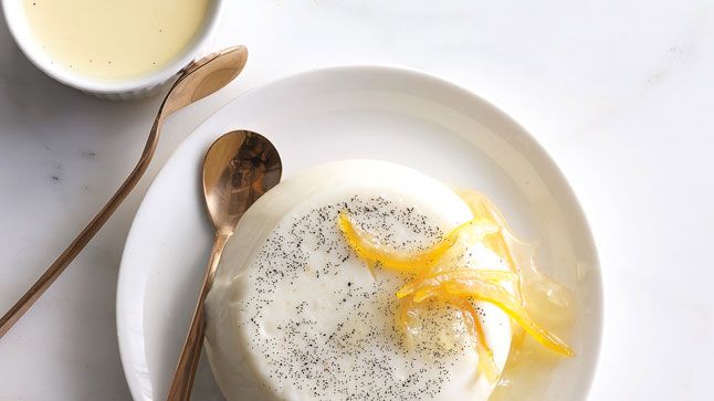 Aperol-Infused Lemon Panna Cotta