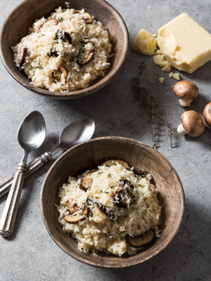 Vintage Era-Style Mushroom & Thyme Risotto