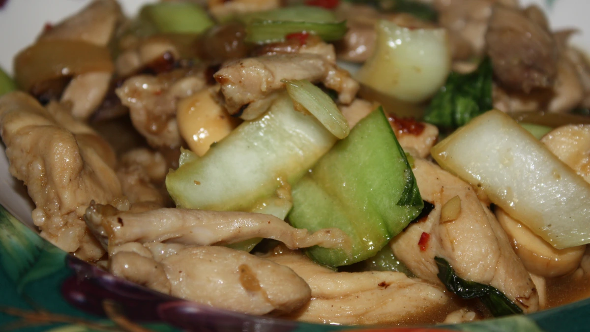 Honey-Glazed Sesame Chicken with Crisp Bok Choy