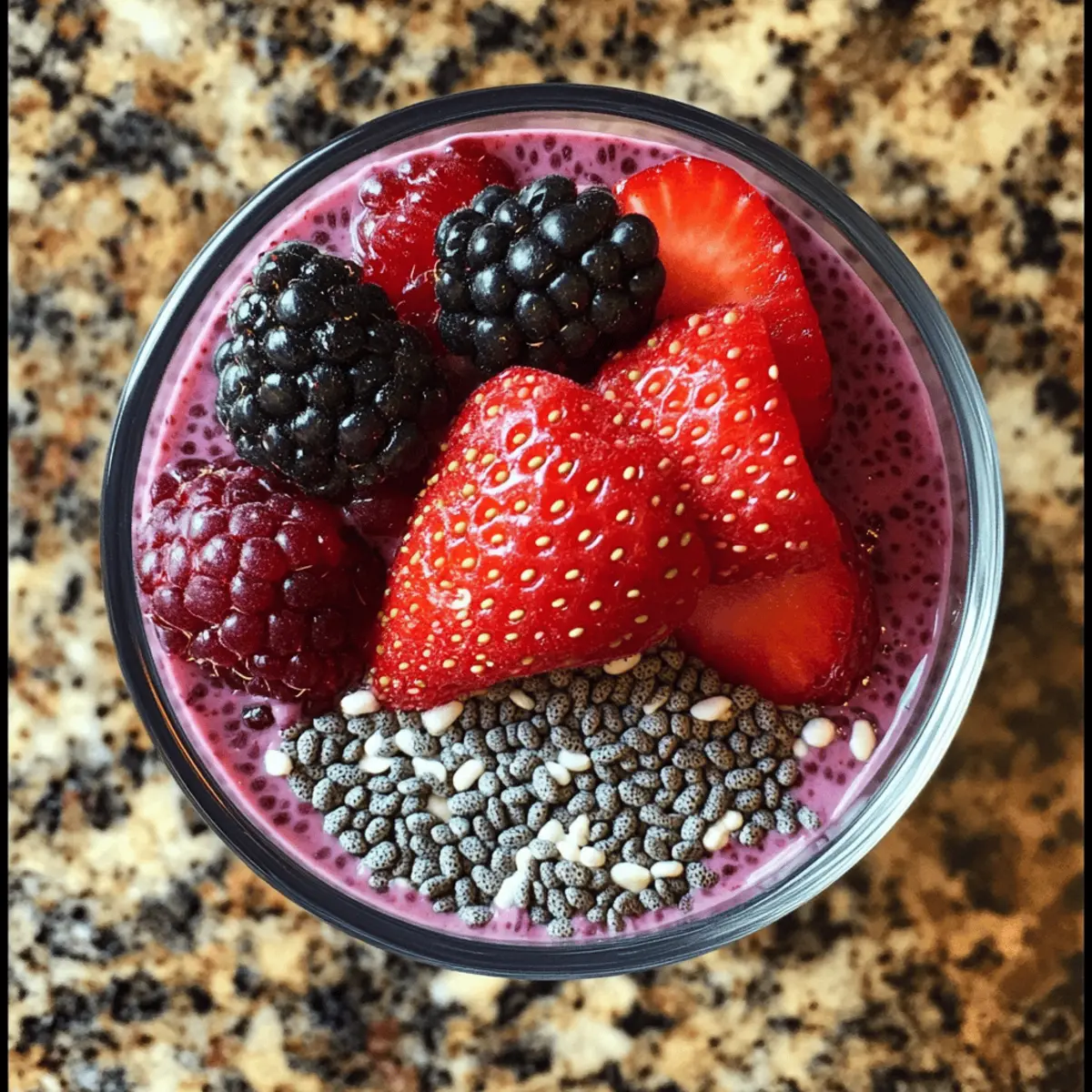 Low-Sugar Berry Chia Pudding
