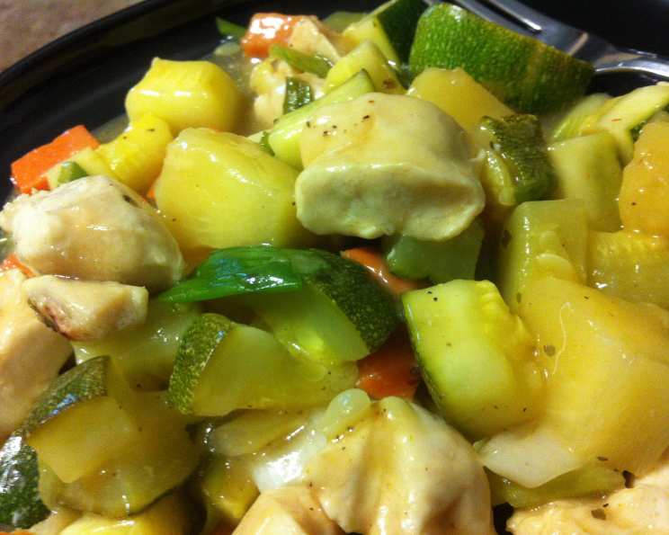 Giggle-Grilled Chicken with Rainbow Veggie Medley