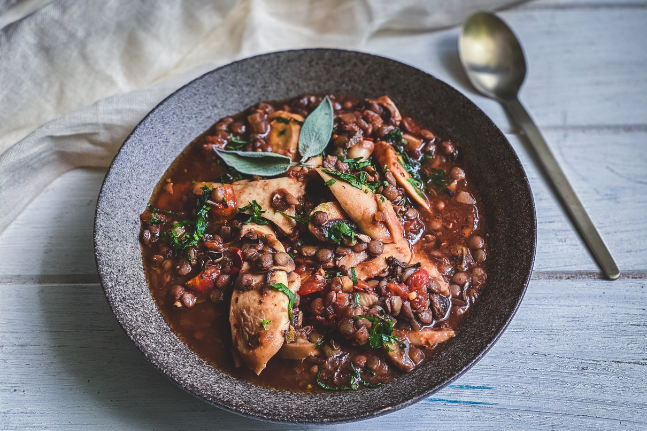 All-Hearted Vegan Mushroom & Lentil Stew