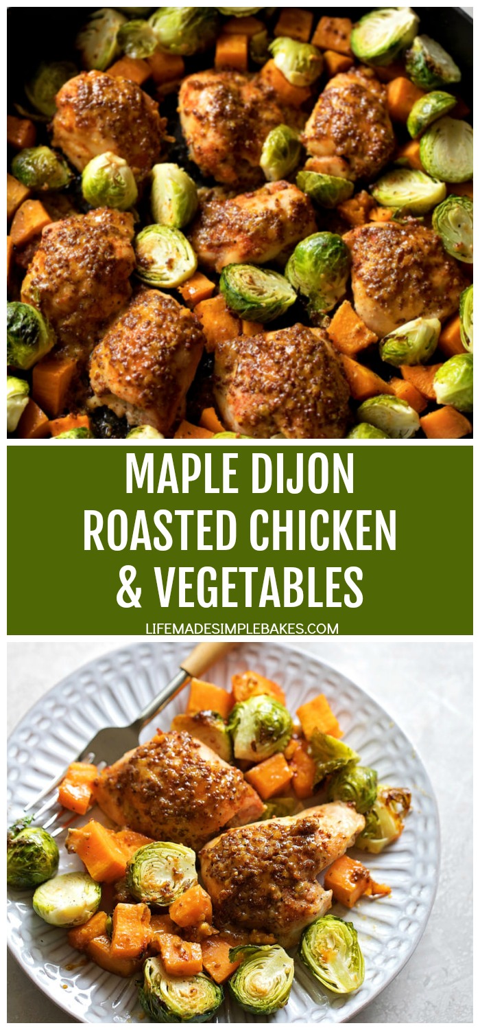 Maple-Dijon Slow Cooker Chicken with Roasted Root Vegetables