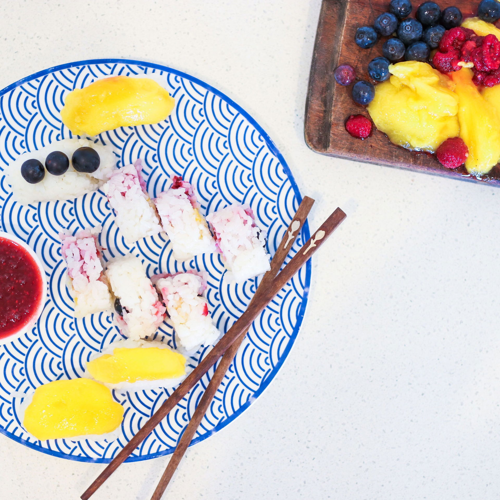 Interactive Color-Changing Fruit Sushi