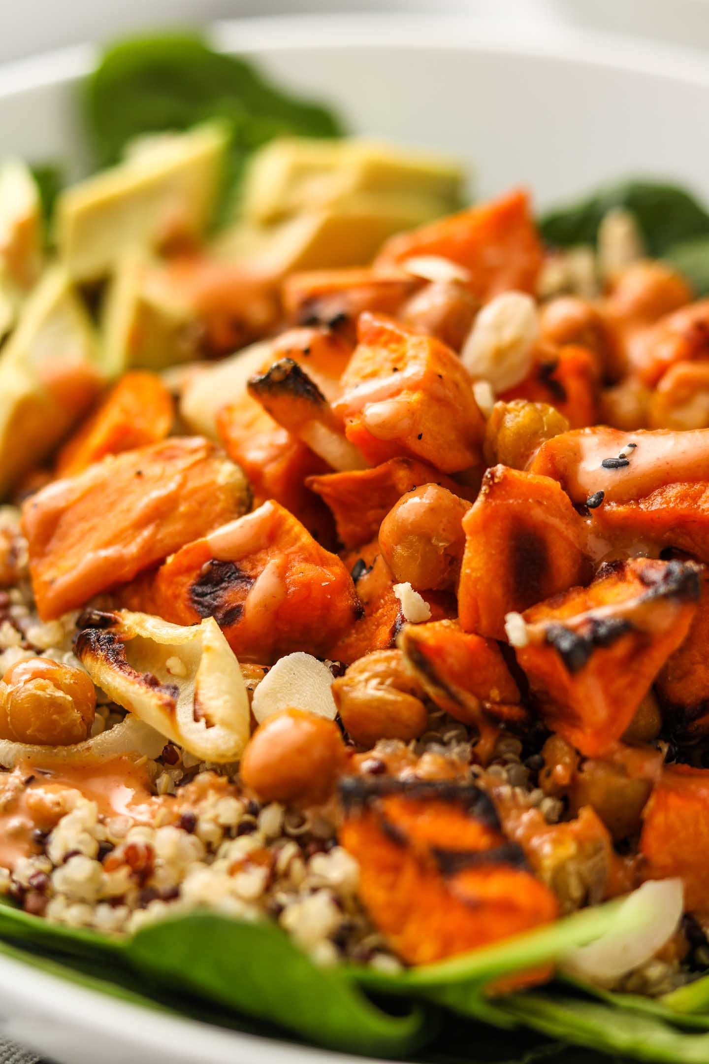 Harissa-Spiced Chickpea & Sweet Potato Bowl
