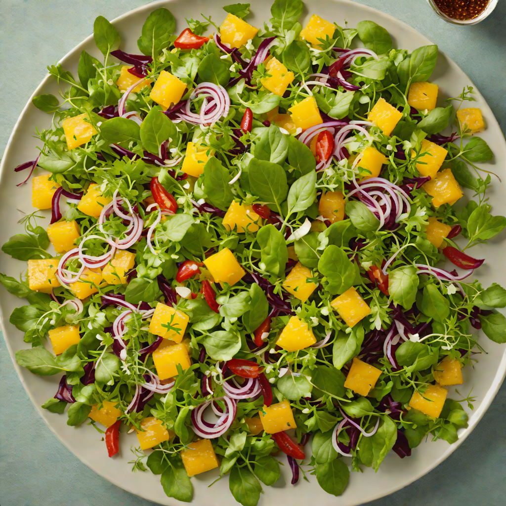 Multilingual Herb Salad with Citrus Vinaigrette