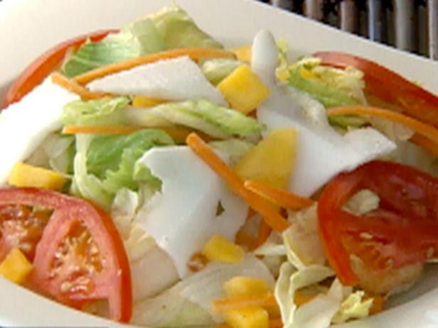Hibiscus & Mango Coconut Salad with Lime Vinaigrette