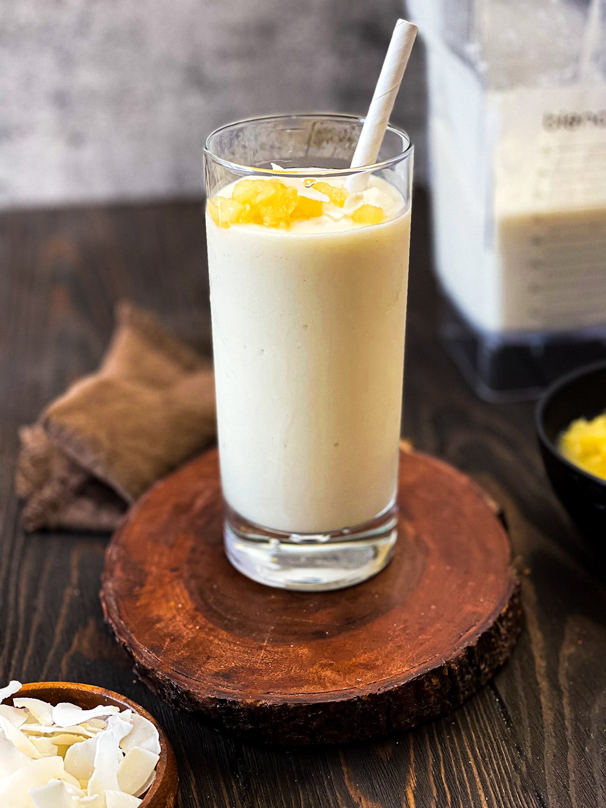 Tiki-Style Virgin Piña Colada Smoothie