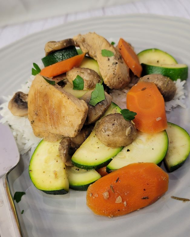 Lemon-Herb Slow-Cooked Chicken with Spring Vegetables