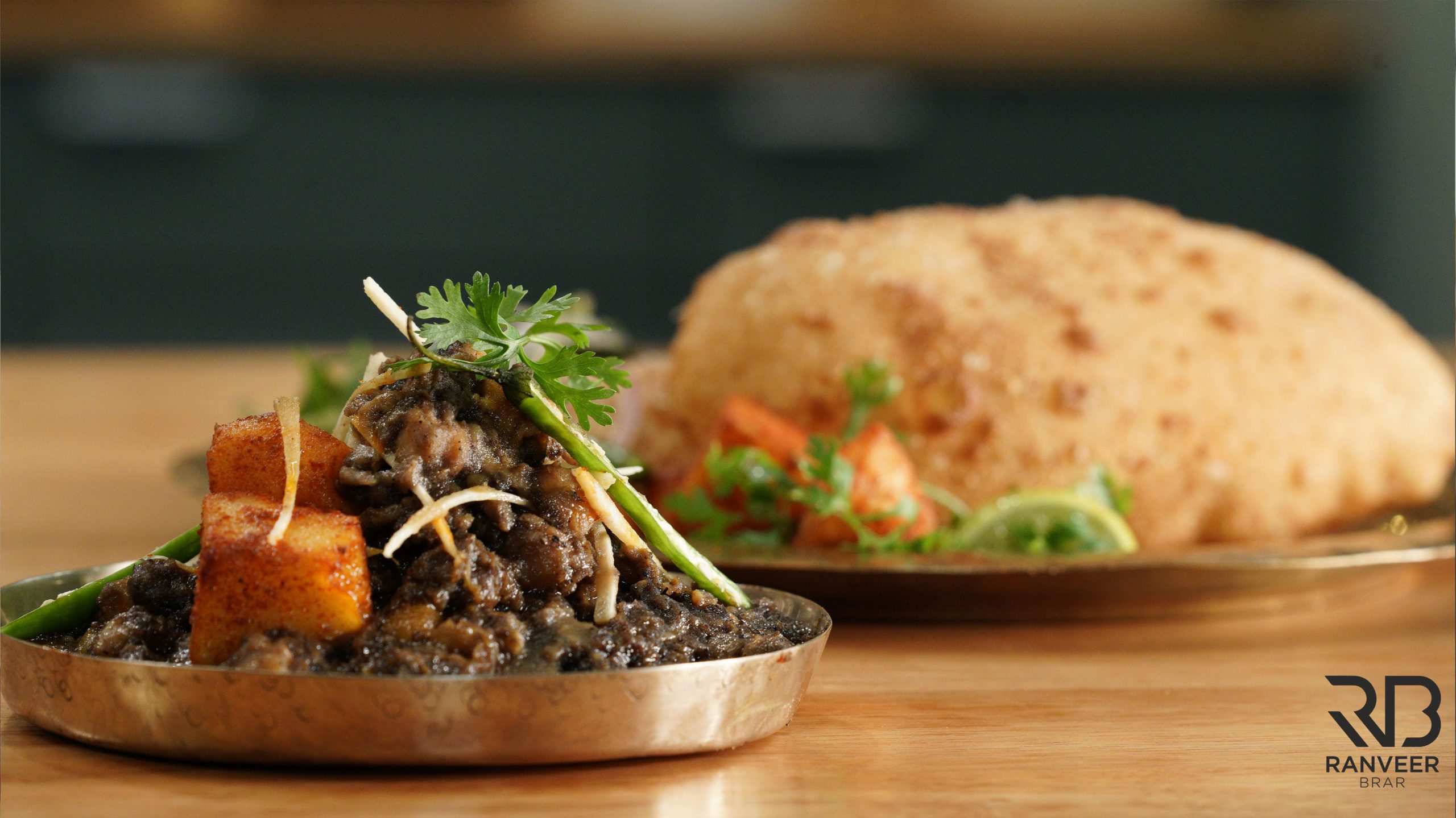 Authentic Chole Bhature with Tomato-Onion Tadka