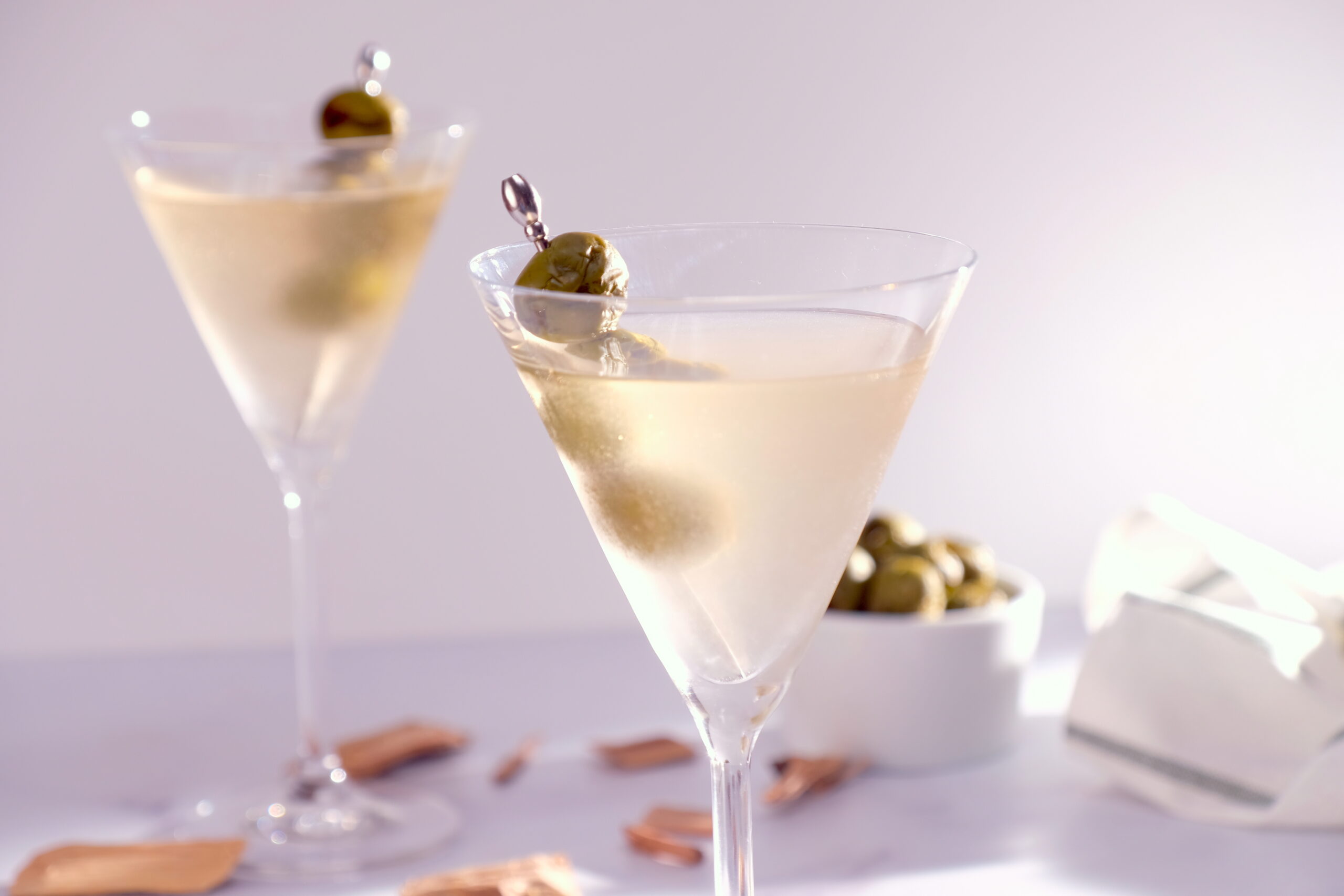 Dirty Olive & Smoked Salt Martini