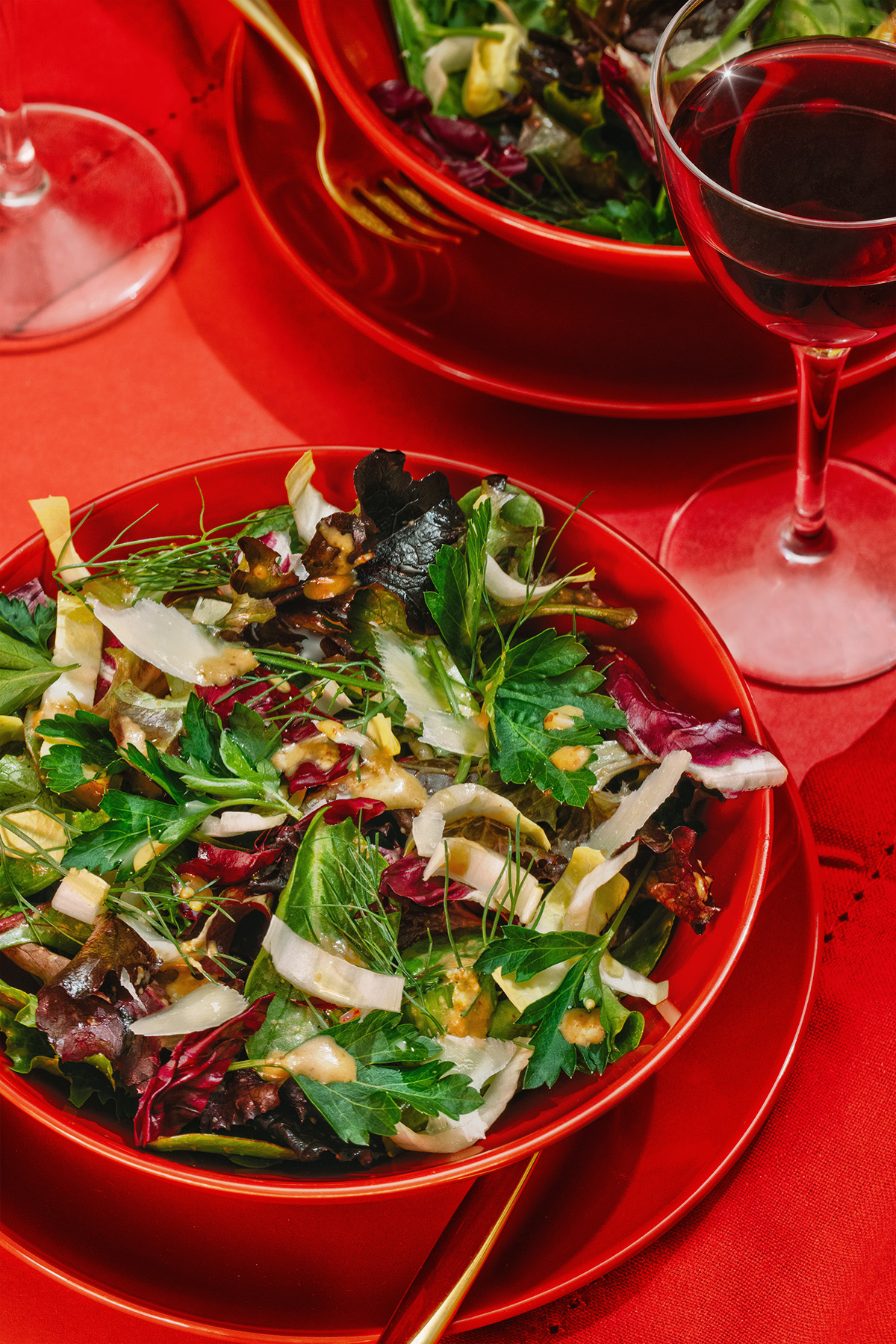 Citrus-Bitter Greens Salad with Honey Vinaigrette