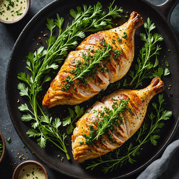 Savory Herb-Crusted Chicken with Lemon-Dill Sauce