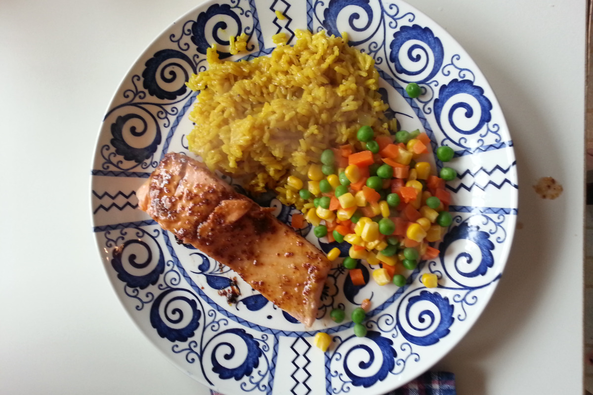 Brown's Honey Mustard Glazed Salmon