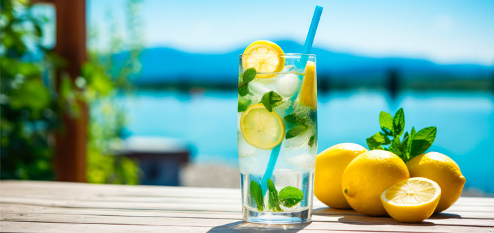 Herb-Infused Lemonade with Rosemary & Mint