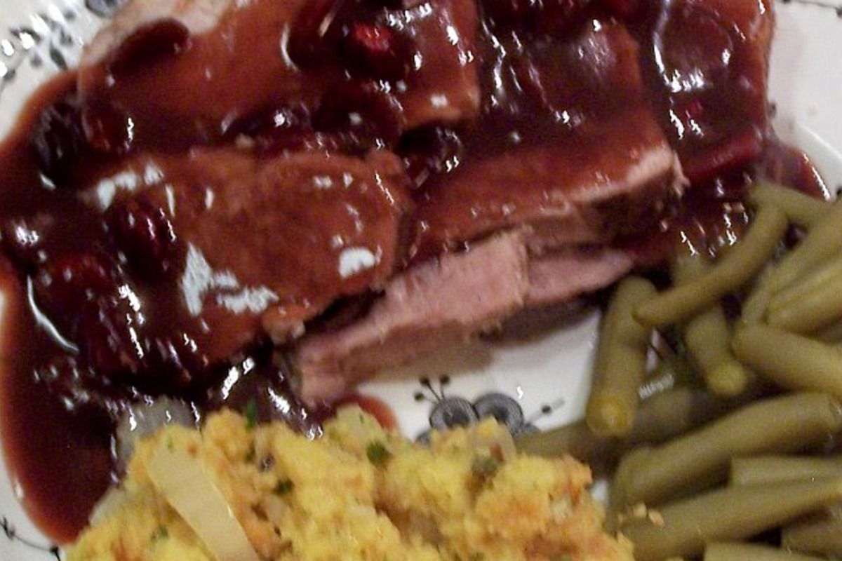 Cranberry-Infused Pork Shoulder with Root Vegetables