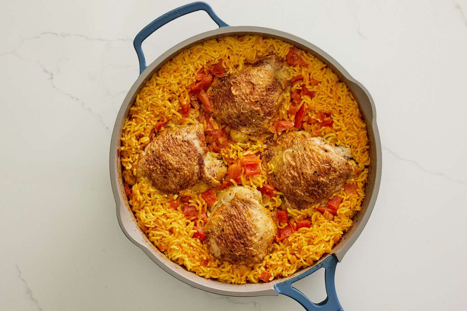 One-Pot Creamy Tomato Basil Chicken and Rice