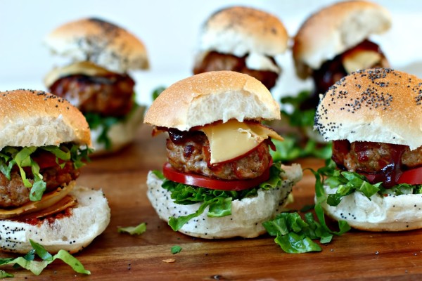 Smoky Peach Glazed Pork Sliders