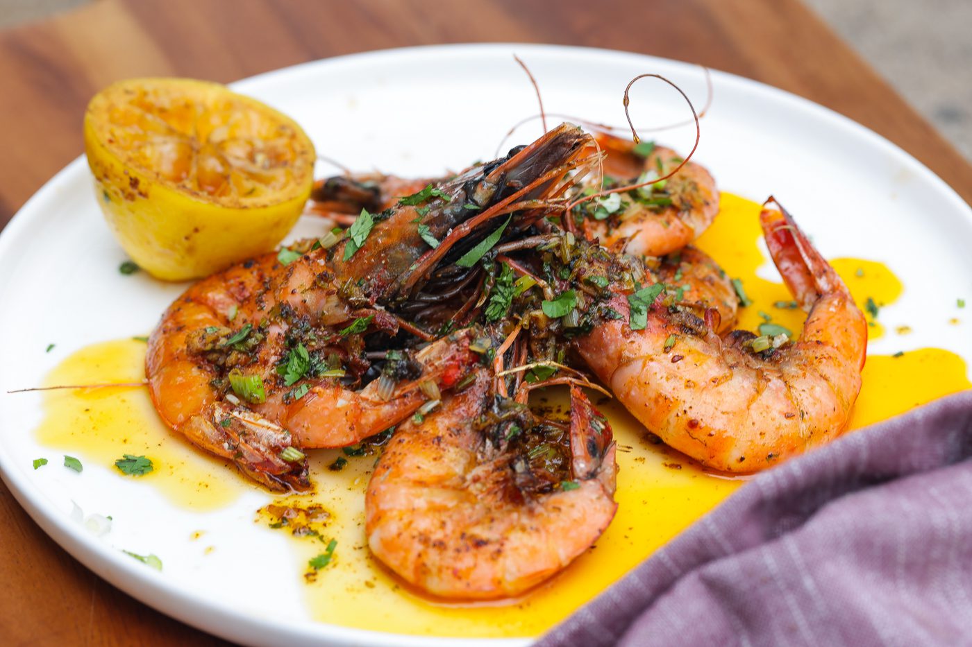 Aperol-Infused Shrimp with Lemon-Garlic Butter