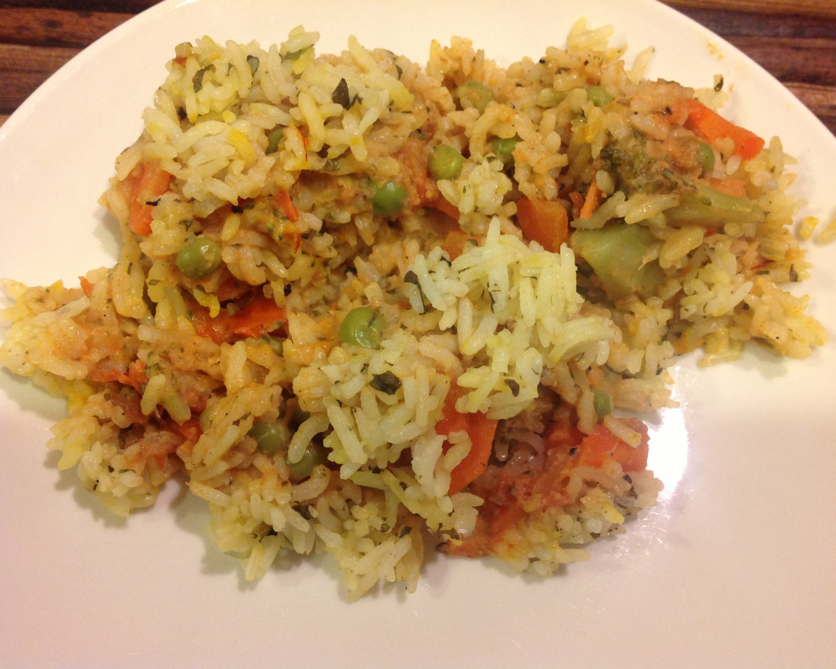 Authentic Vegetable Biryani with Saffron