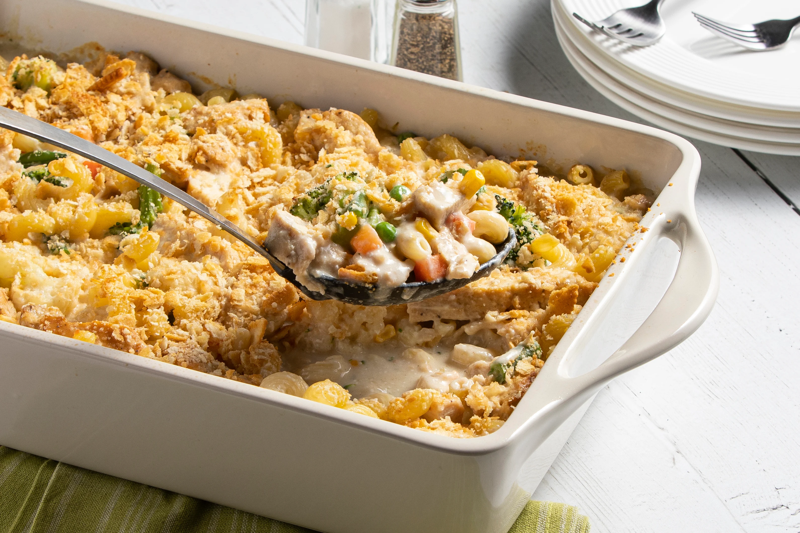 Cheesy Chicken & Veggie Casserole
