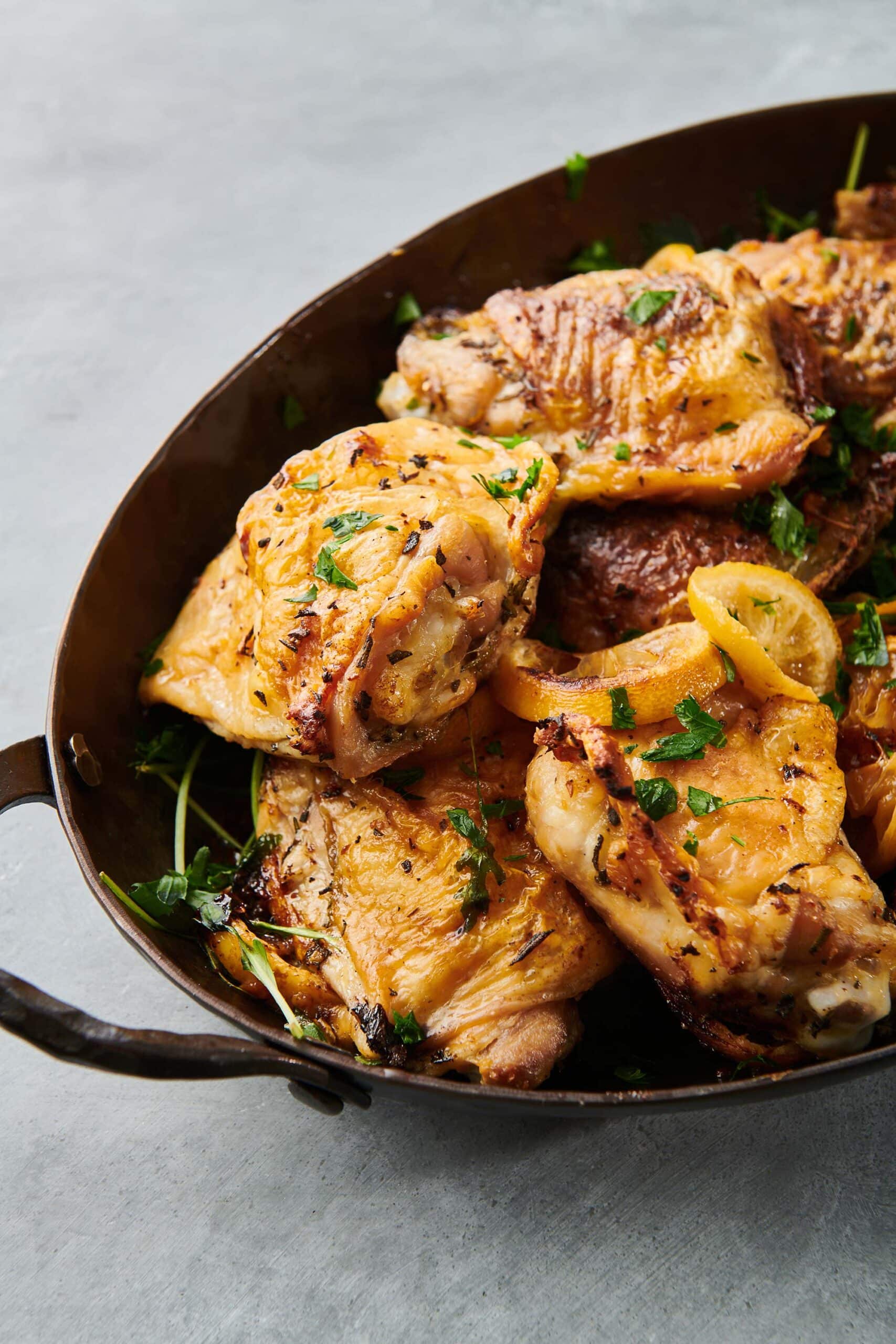 Crispy Lemon-Herb Chicken Thighs with Garlic Aioli